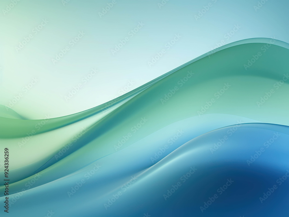 Soothing Green and Blue Waves Flowing Gently in a Tranquil Atmosphere Soothing Green and Blue Waves Flowing Gently in a Tranquil Atmosphere