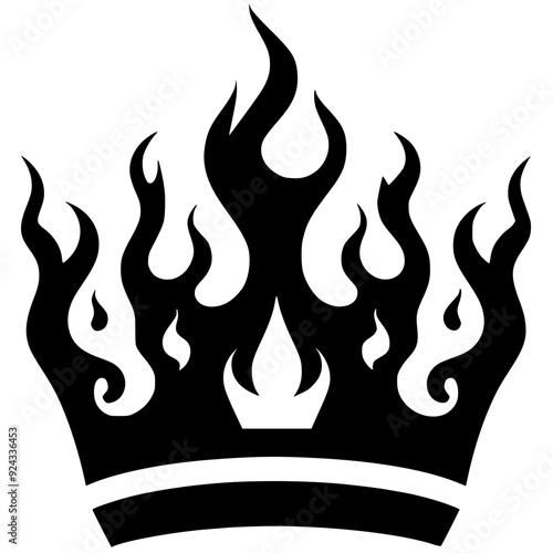 Fiery crown silhouette