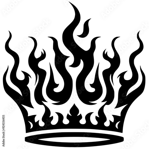 Fiery crown silhouette