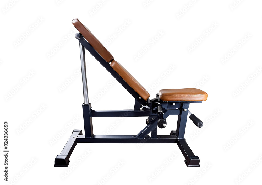 Abdominal gym bench isolated on a transparent or white background Abdominal gym bench isolated on a transparent or white background