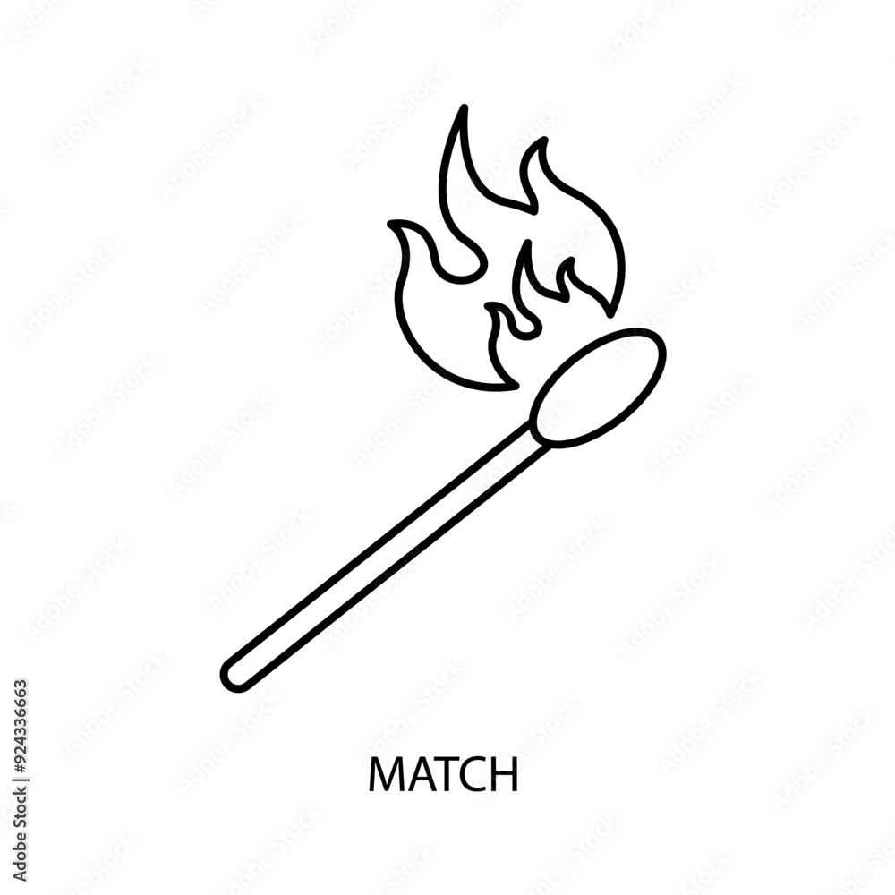 match concept line icon. Simple element illustration.match concept outline symbol design. match concept line icon. Simple element illustration.match concept outline symbol design.