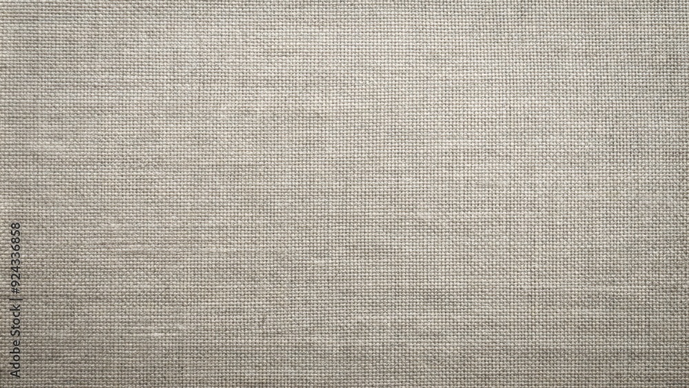 Fototapeta premium Detailed structure of gray canvas, texture, pattern, background, fabric, textile, material, abstract, grid, gridlines, woven