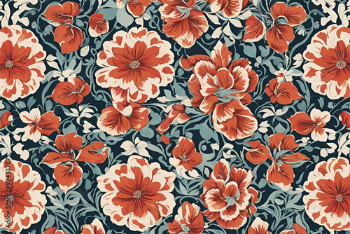 Repetitive floral pattern