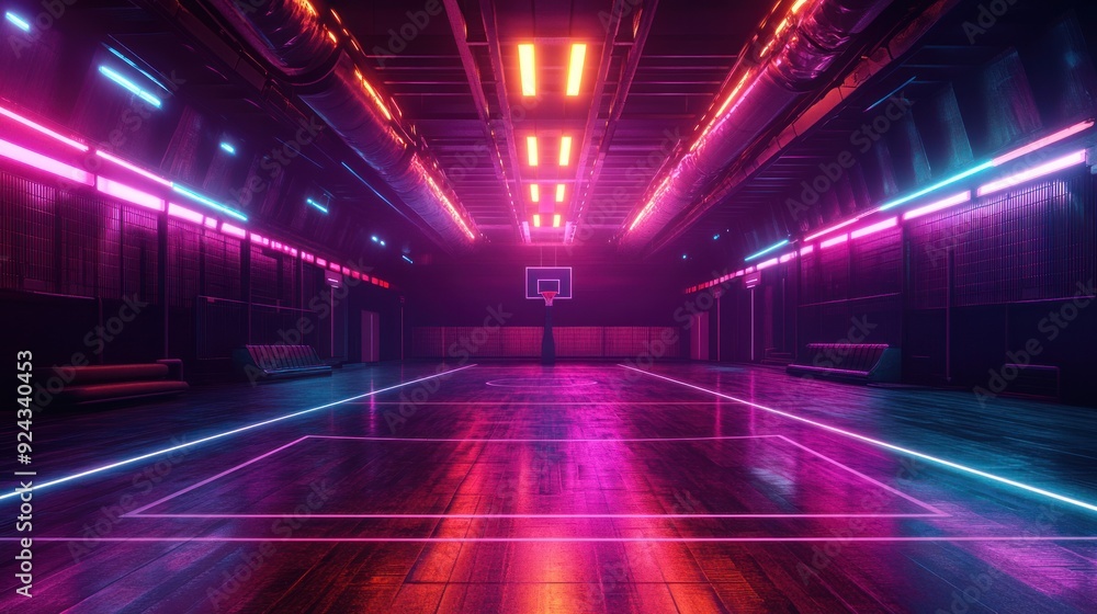 Futuristic basketball court design Futuristic basketball court design