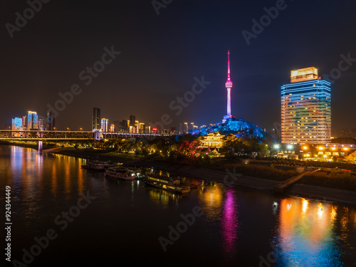 Skyline view of Wuhan City landmark