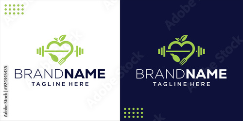 Creative Logo Love Fitness protein, Design Inspiration, Illustration, Vector