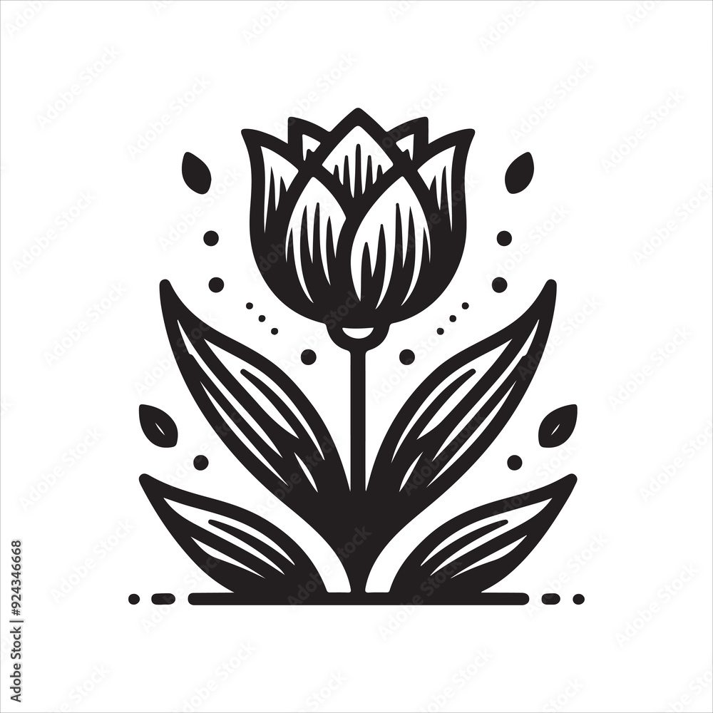 Tulip Icon and vector Tulip Icon and vector