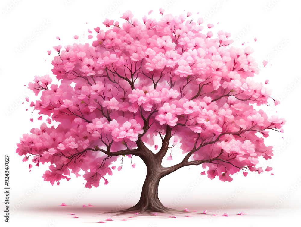 Fototapeta premium Exceptional Front view minimalistic of a barren Crabapple tree