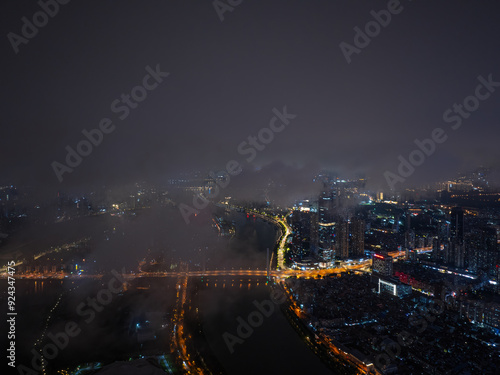 Wallpaper Mural Skyline view of Wuhan City landmark Torontodigital.ca