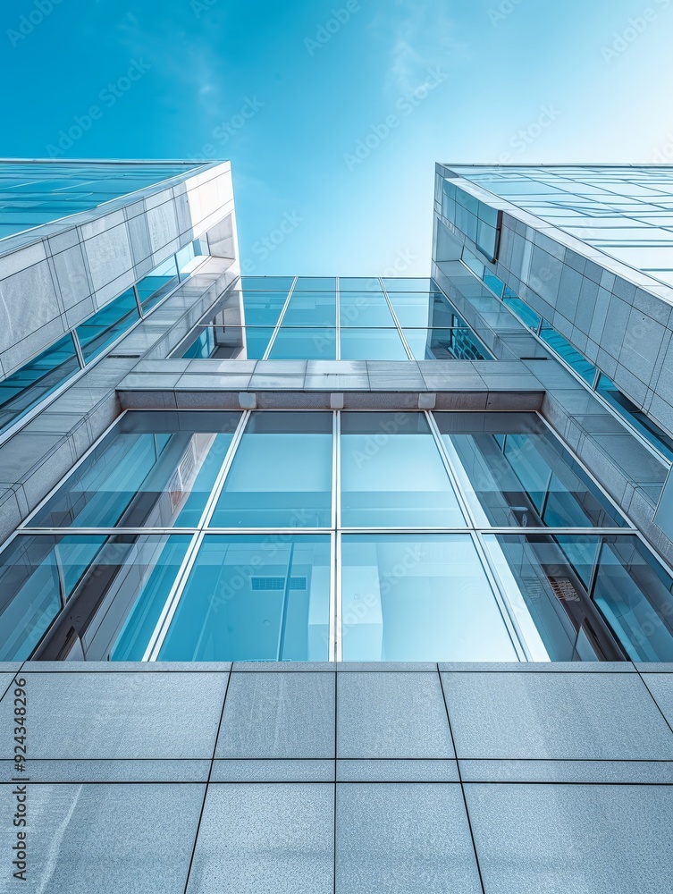 Obraz premium Transform your concept of modern architecture into a captivating high-angle view Emphasize sleek lines and unique design elements for a striking visual impact