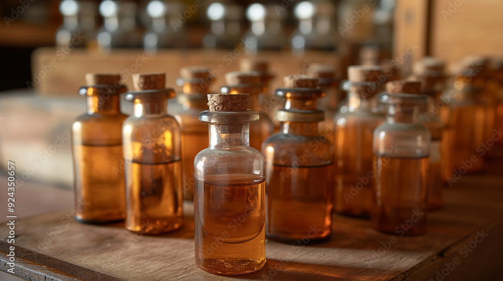medical vials on the table