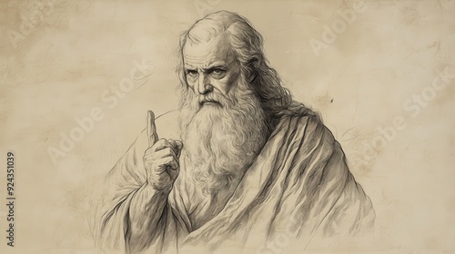 Bible Wall Art of Leviticus, Unlawful Sexual Relations, Moses explaining consequences of disobeying laws, Biblical Illustration with beige background