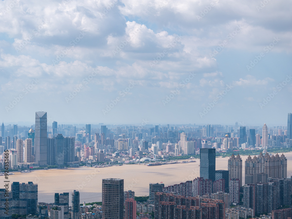 Skyline view of Wuhan City landmark Skyline view of Wuhan City landmark