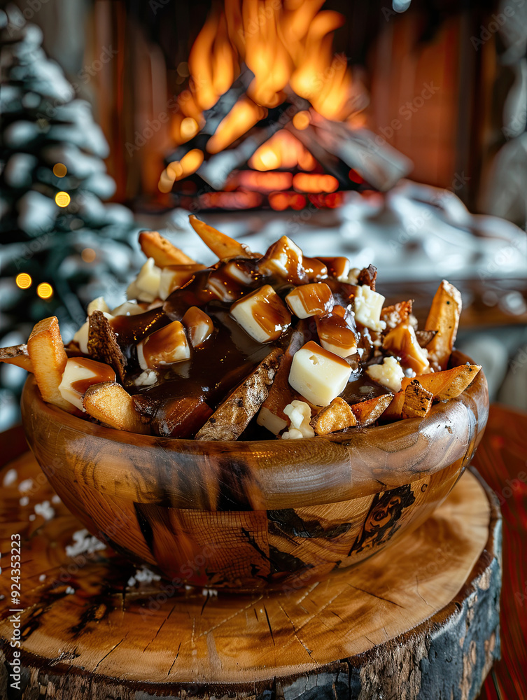 Winter Poutine in a Cozy Cabin