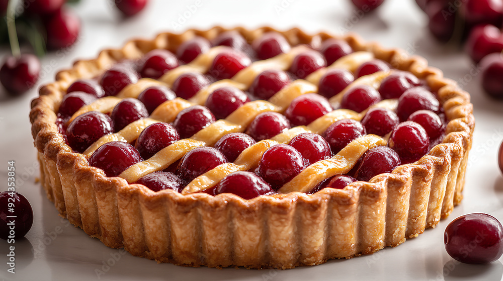 Cherry pie white background Cherry pie white background
