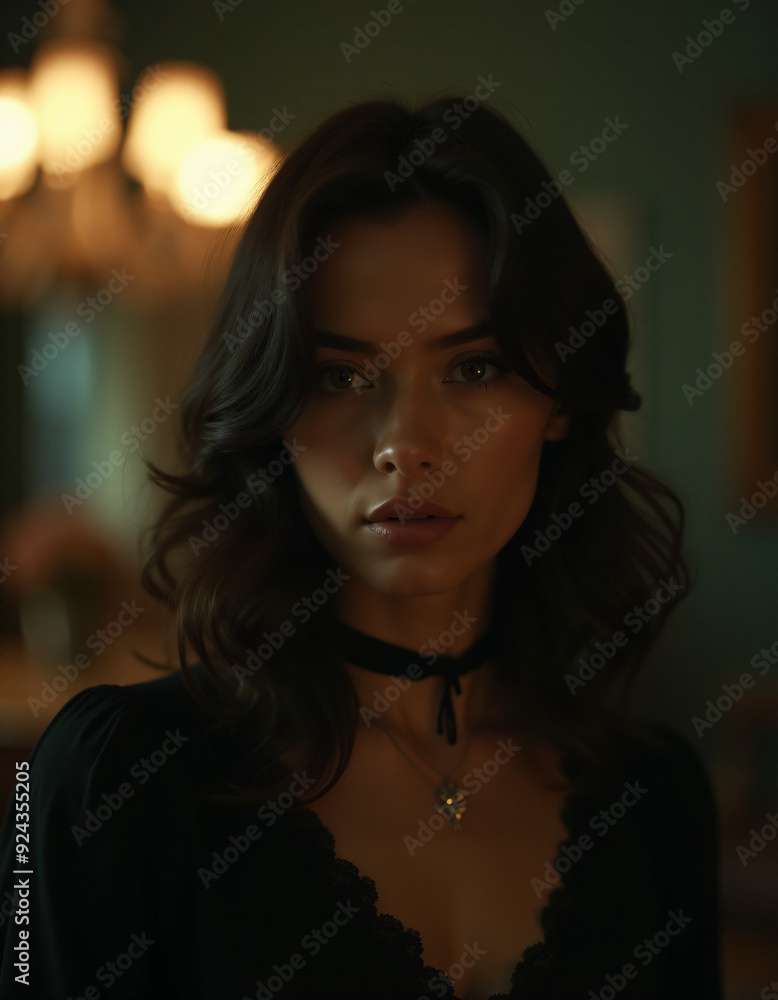 A dark and mysterious looking girl A dark and mysterious looking girl