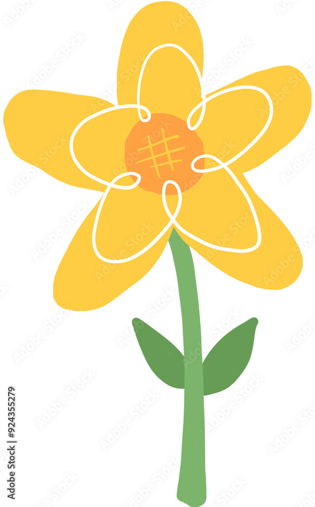 Yellow color flower illustration Yellow color flower illustration