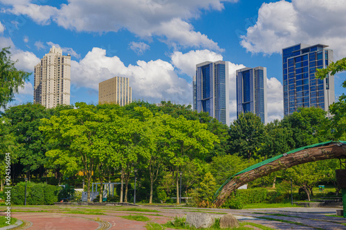 Skyline view of Wuhan City landmark