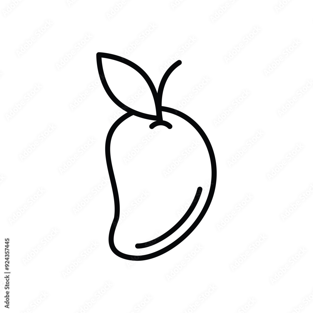 Obraz premium Mango vector icon