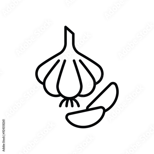 Garlic vector icon