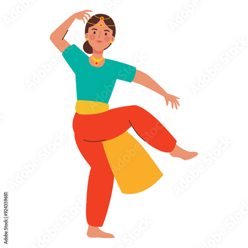 indian woman dancing the bharatanatyam