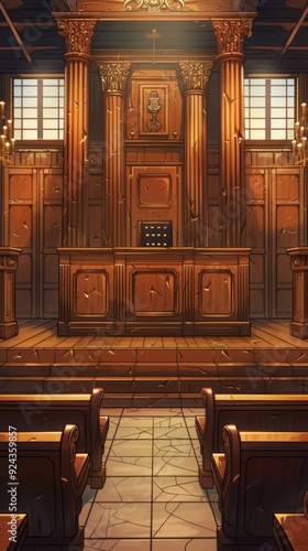 Courtroom Drama. Legal Battle concept