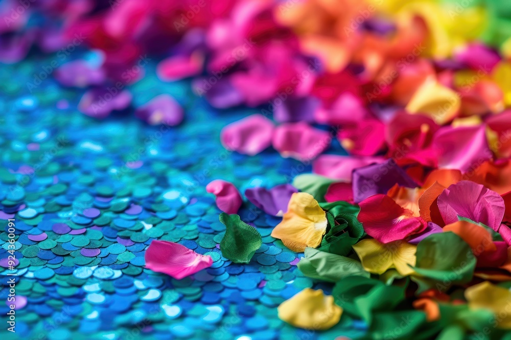 Vibrant floral and glitter background Vibrant floral and glitter background