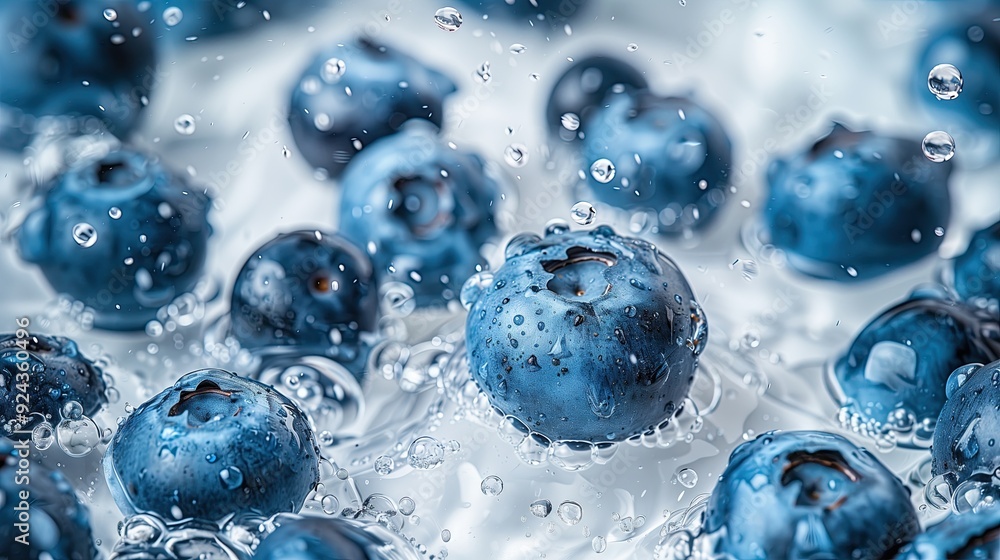 blue berry floating on the water, isolated on white background
blue berry floating on the water, isolated on white background