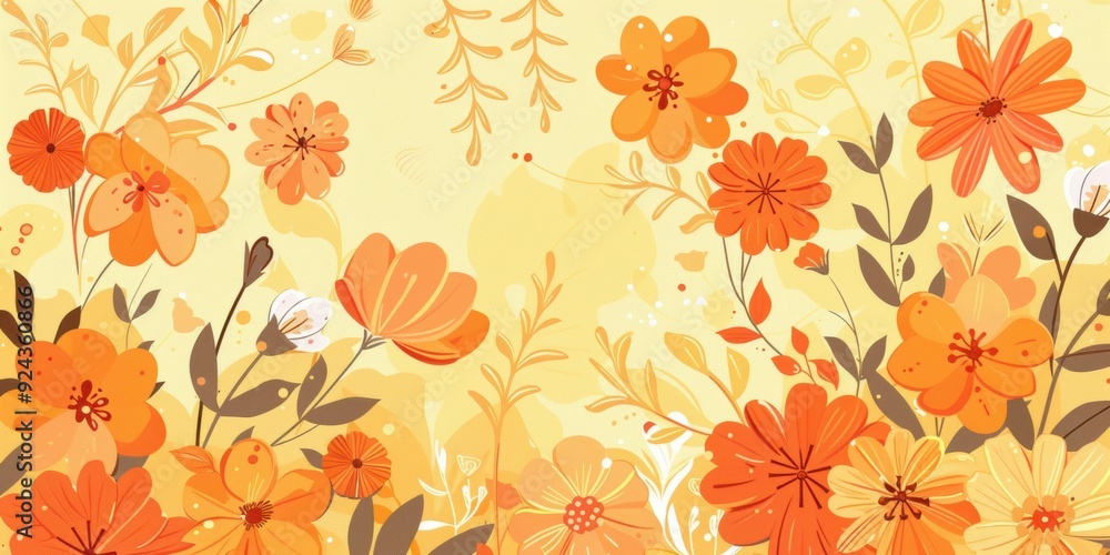 Stunning floral explosion. High detailed plain background concept Stunning floral explosion. High detailed plain background concept