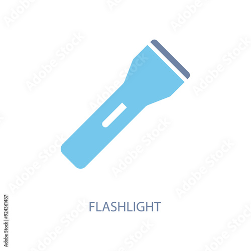 flashlight concept line icon. Simple element illustration. flashlight concept outline symbol design.