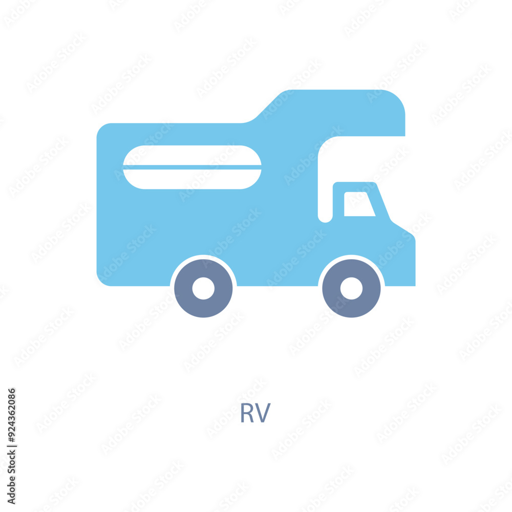 rv concept line icon. Simple element illustration.rv concept outline symbol design. rv concept line icon. Simple element illustration.rv concept outline symbol design.