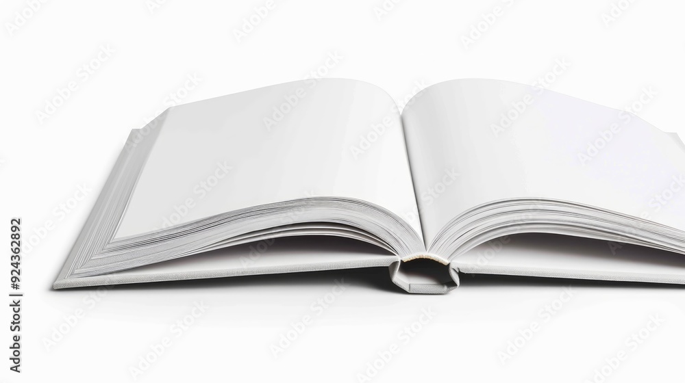 Fototapeta premium Book mockup template, real photo. Sharp shadows, blank, isolated on a white background to place your design