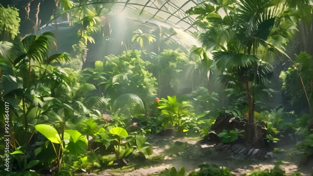A biodome filled with lush futuristic plant life A bio-dome filled with lush, futuristic plant life A biodome filled with lush futuristic plant life A bio-dome filled with lush, futuristic plant life