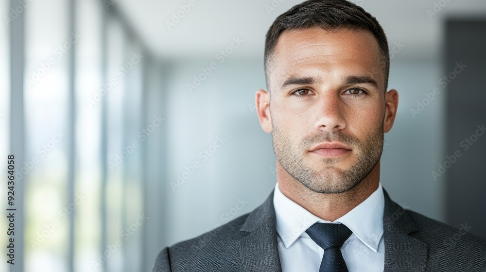 Serious businessman in formal attire