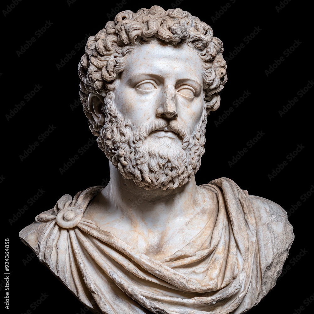 Detailed sculpture of a bearded man's face Detailed sculpture of a bearded man's face