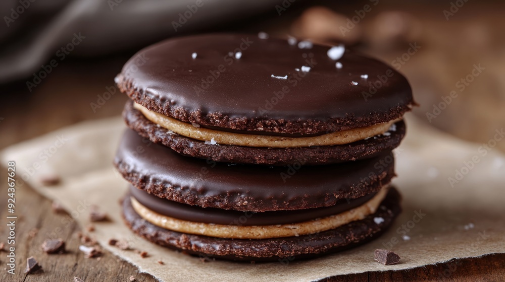 Delicious Chocolate Cookies with Caramel Filling Delicious Chocolate Cookies with Caramel Filling