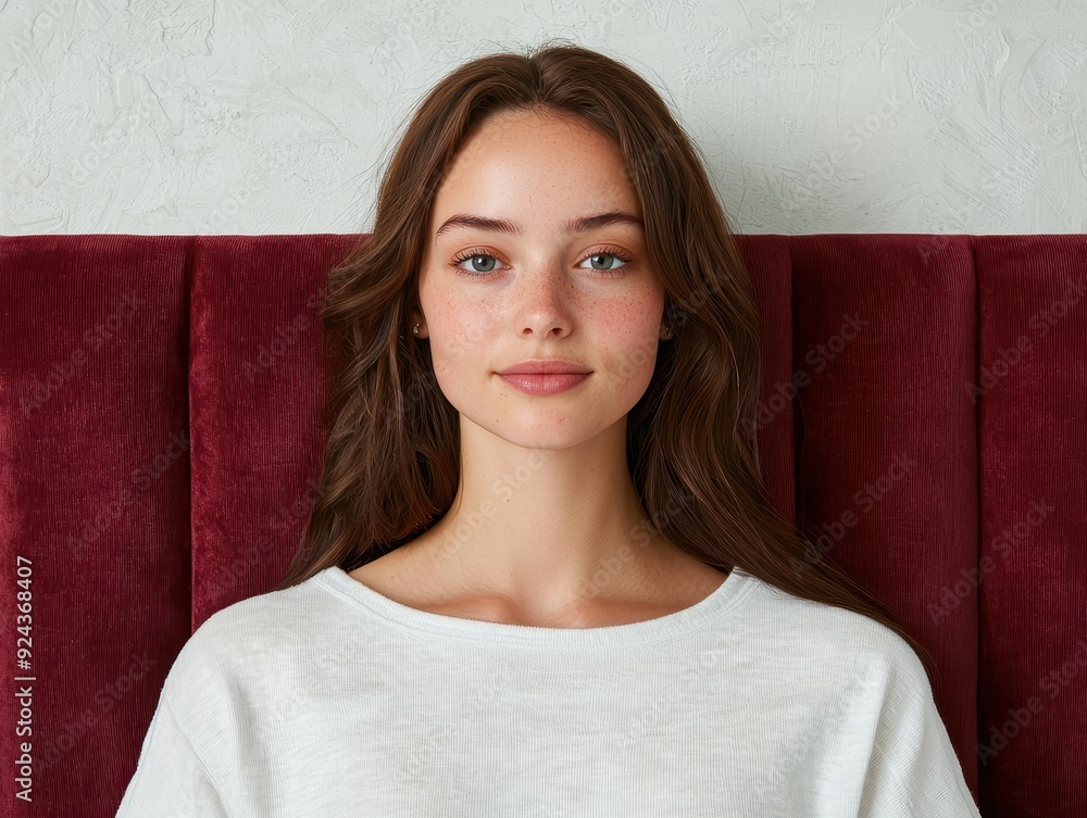 beautiful young woman with long brown hair beautiful young woman with long brown hair