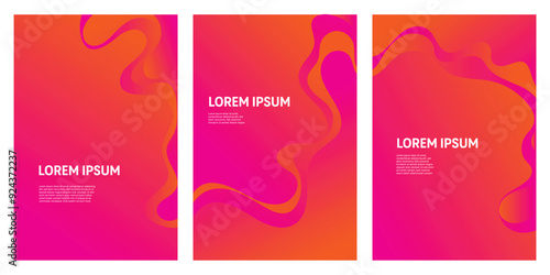 Abstract vivid gradient background with flowing red and orange shapes on negative space creating a dynamic composition