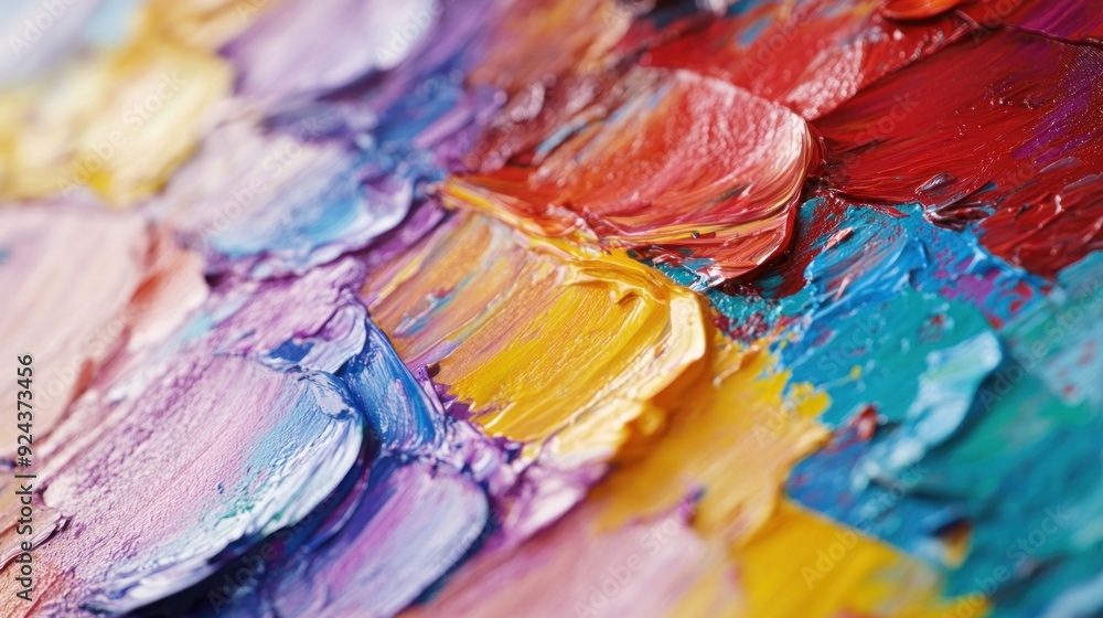 Abstract Oil Painting with Vibrant Colors Abstract Oil Painting with Vibrant Colors