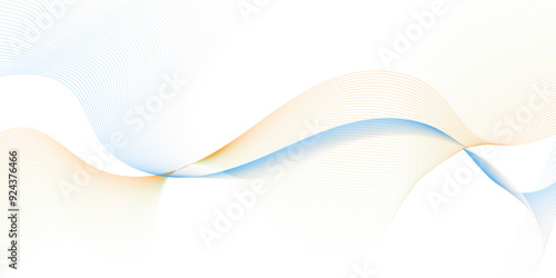 Modern abstract background with wavy lines. Digital future technology concept. vector illustration.