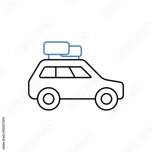 road concept line icon. Simple element illustration.road concept outline symbol design.