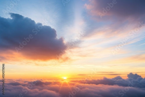 Cloudy sky at the sunrise