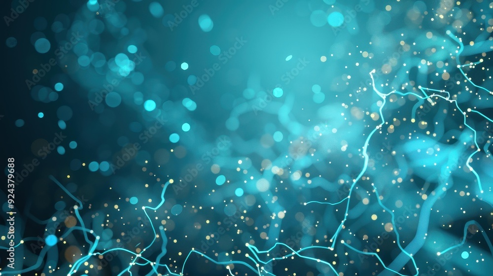 A vibrant, glowing digital scribble dances across a deep blue backdrop, perfect for captivating landing pages in 3D. A vibrant, glowing digital scribble dances across a deep blue backdrop, perfect for captivating landing pages in 3D.