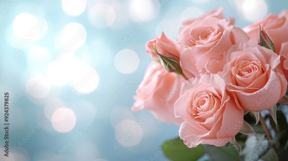 Bouquet of roses with petals rendered in soft, blurred brushstrokes. Bouquet of roses with petals rendered in soft, blurred brushstrokes.