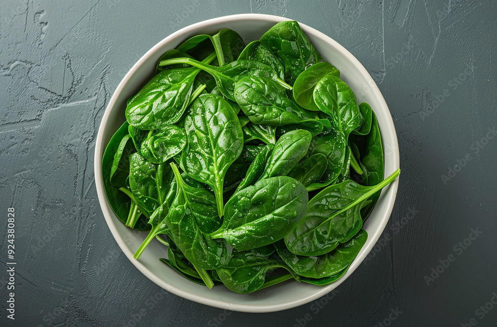 A bowl of blanched spinach in clear water A bowl of blanched spinach in clear water