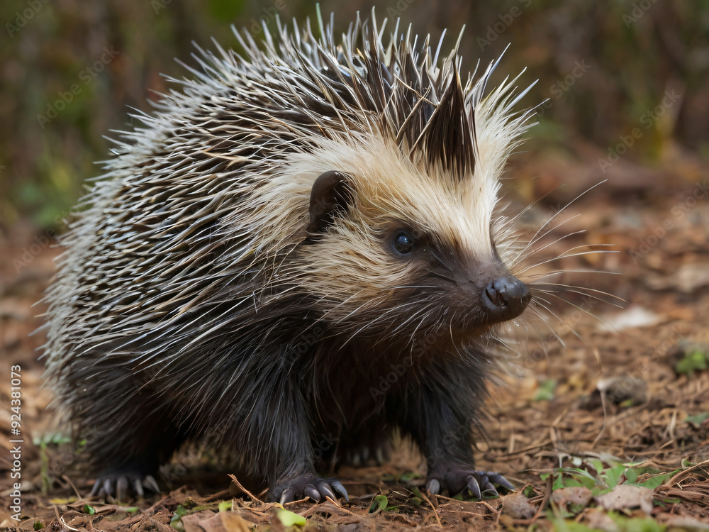 Naklejka premium hedgehog in the park