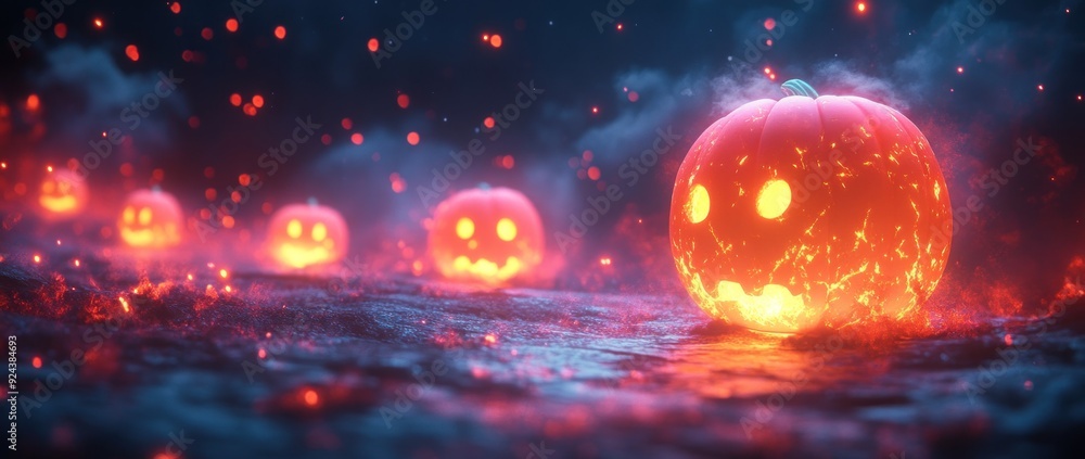 Flaming Jack-O-Lantern