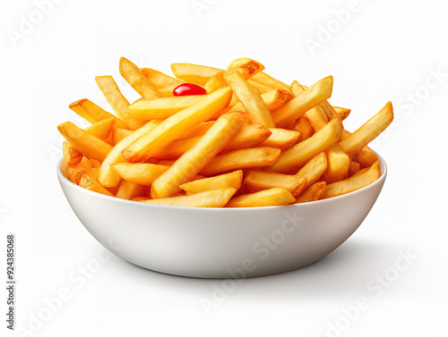 Awesome Fried potatoes French fries isolated on white background