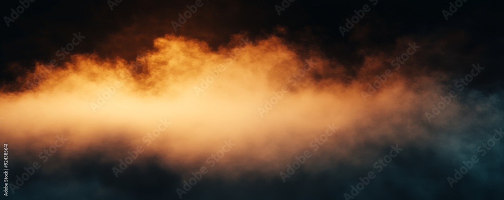 Fototapeta premium Abstract background with orange and gray smoke.