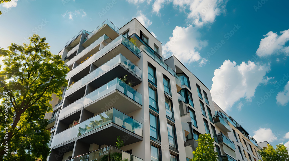 Fototapeta premium Modern upscale residential building